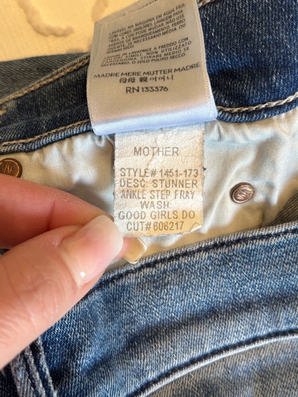 MOTHER The Stunner Ankle Step Fray Jean Good Girls Do size 26 - Picture 9 of 12